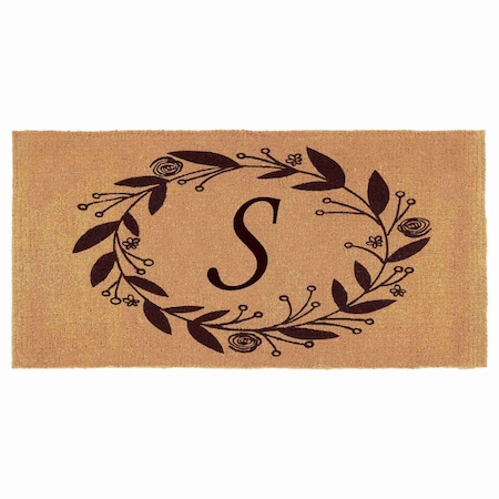Calloway Mills Monogram Door Mat, Coir, Black, Natural, 36 in W x 72 in L 103363672S